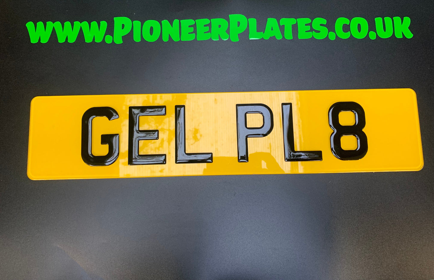 3D Gel Number Plates Front & Rear 520x111mm