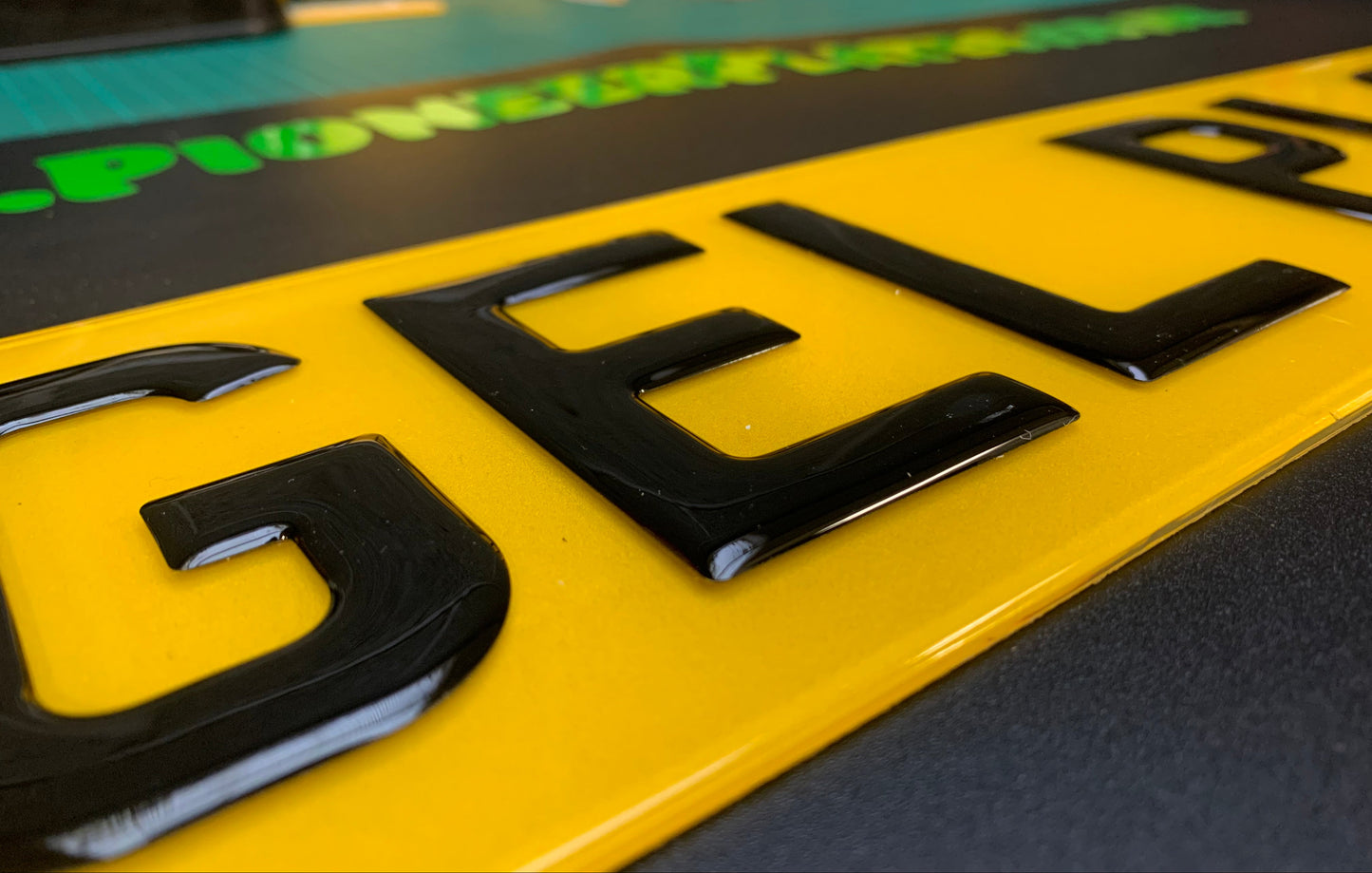 3D Gel Number Plates Front & Rear 520x111mm