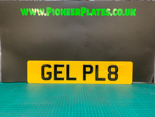 3D Gel Number Plates Front & Rear 520x111mm