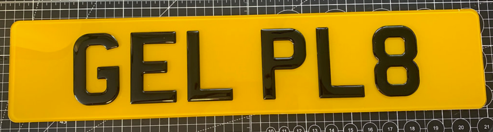 3D Gel Number Plates Front & Rear 520x111mm